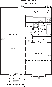 One Bedroom Floorplan