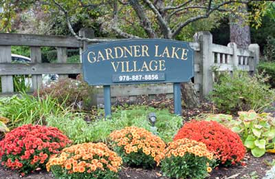 Gadner Lake Village sign